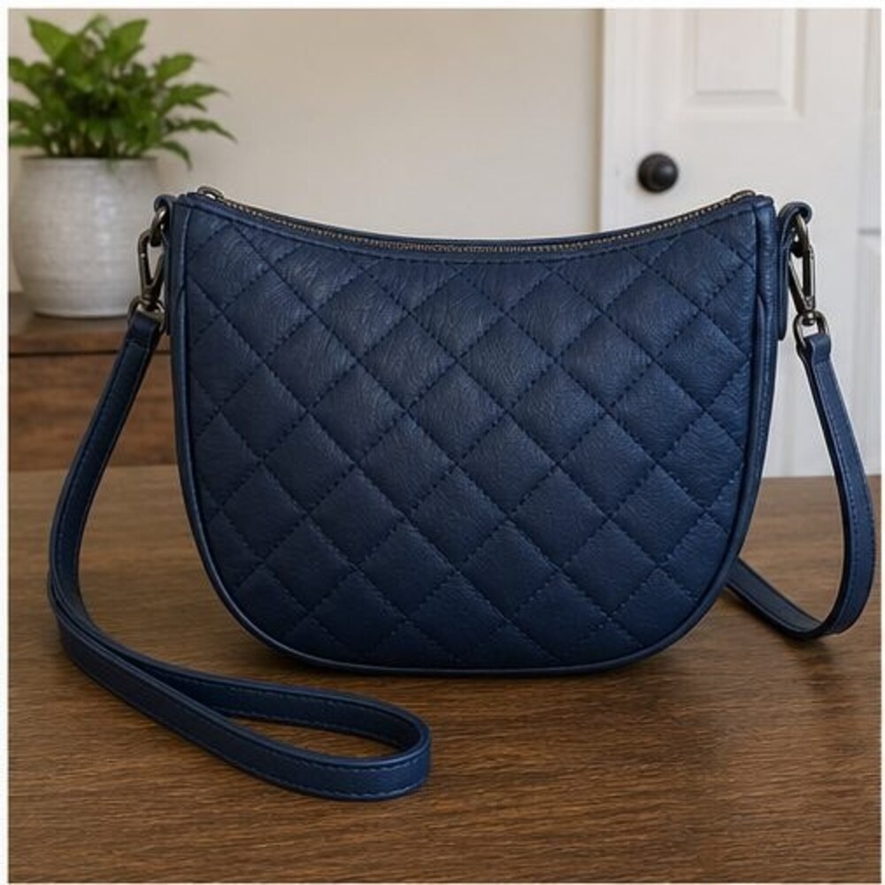 Sand Quilted Crossbody Bag